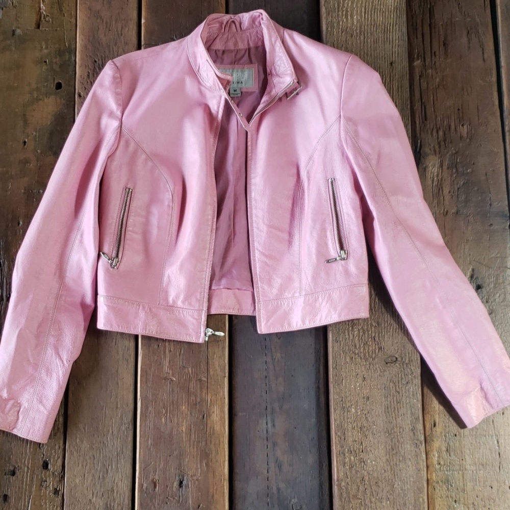 Wilsons leather maxima leather pink jacket M/S